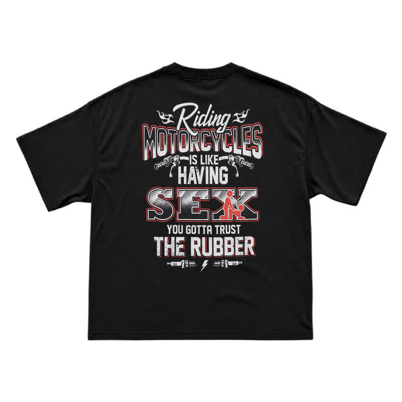 Born To Ride Motorcycle T-Shirt – Funny Biker Gift For Men - Black - US16-18(2XL) - image 1