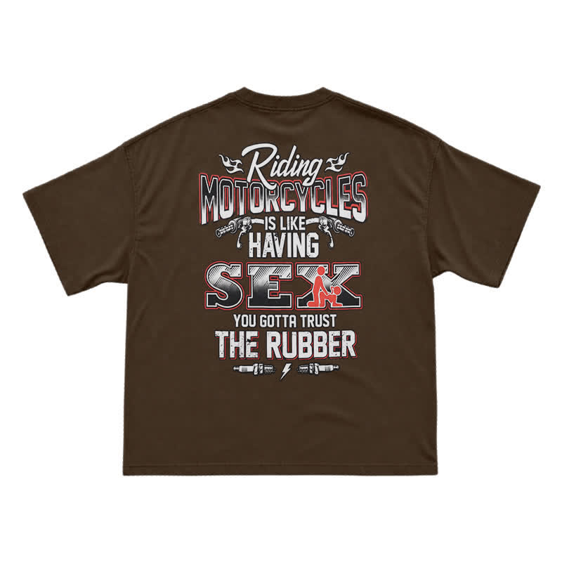 Born To Ride Motorcycle T-Shirt – Funny Biker Gift For Men - Coffee - US16-18(2XL) - image 15