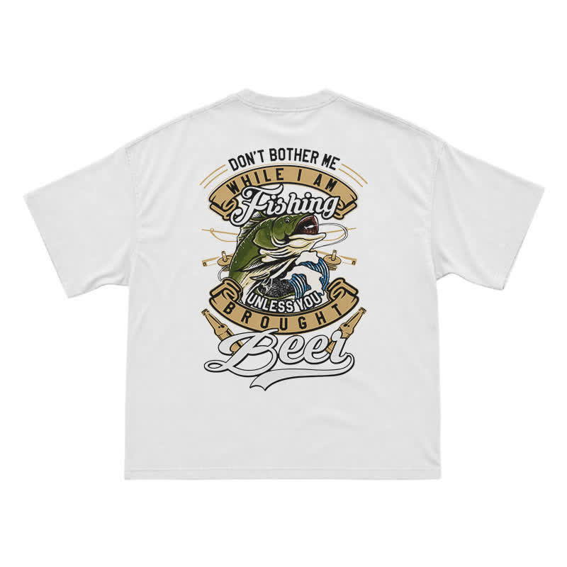 Retro Bass and Bottle Back Print Boxy T-Shirt - White - US16-18(2XL) - image 2