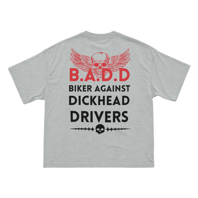 Biker Against Dickhead Drivers Statement Graphic T-Shirt - Grey - US16-18(2XL) - image 11