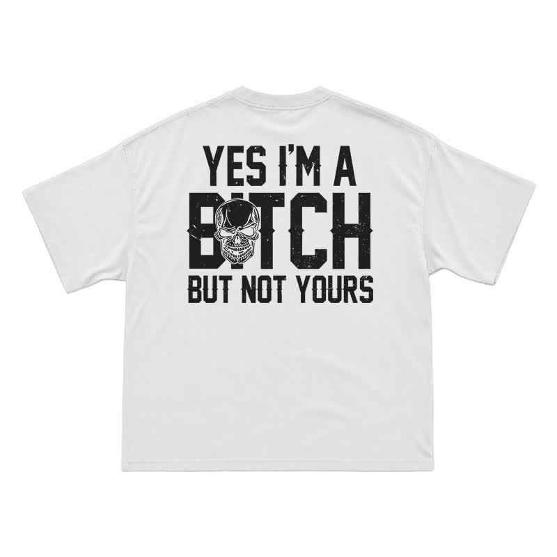 Not Yours Statement Graphic Relaxed Fit Streetwear T-Shirt - White - US16-18(2XL) - image 2
