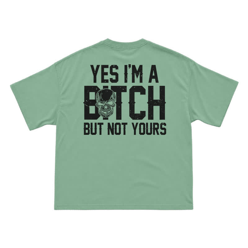 Not Yours Statement Graphic Relaxed Fit Streetwear T-Shirt - Light Green - US16-18(2XL) - image 4