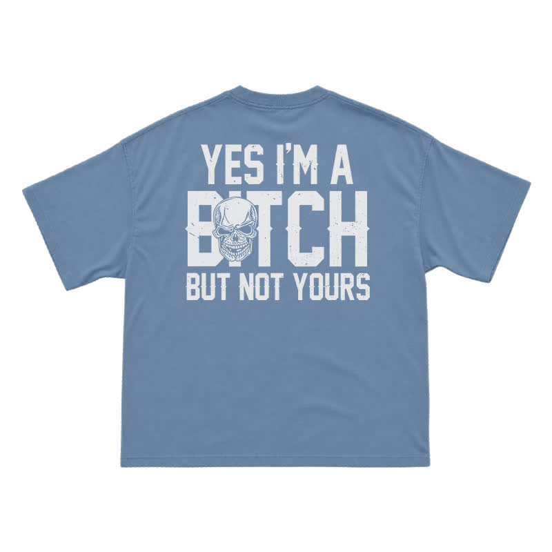 Not Yours Statement Graphic Relaxed Fit Streetwear T-Shirt - Dusty Blue - US16-18(2XL) - image 3