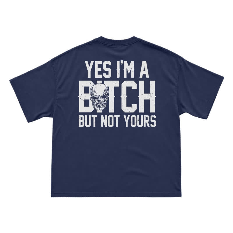Not Yours Statement Graphic Relaxed Fit Streetwear T-Shirt - Navy Blue - US16-18(2XL) - image 10
