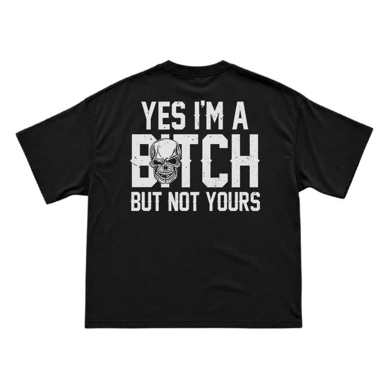 Not Yours Statement Graphic Relaxed Fit Streetwear T-Shirt - Black - US16-18(2XL) - image 1