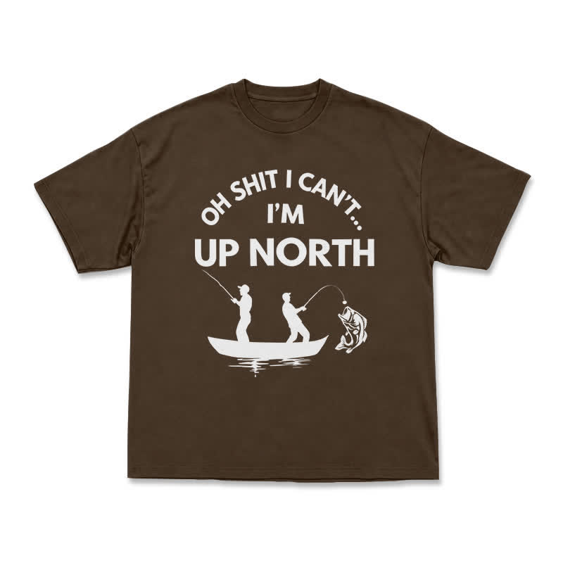 Funny Up North Fishing Slogan Relaxed Fit T-Shirt - Coffee - US16-18(2XL) - image 13