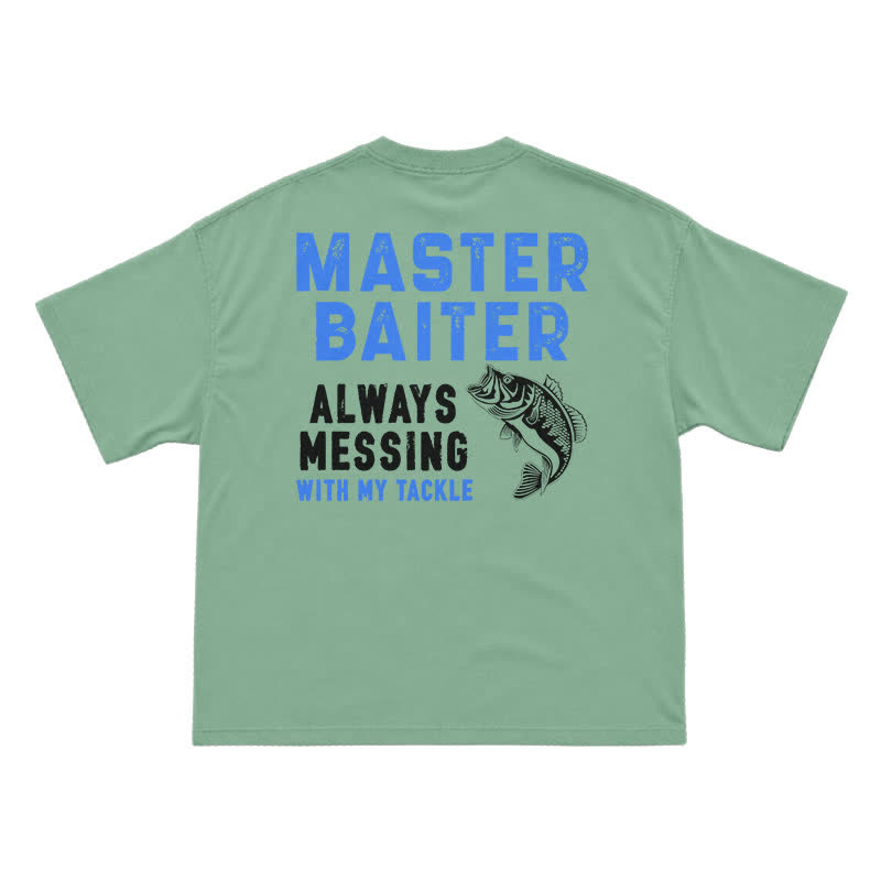 Master Baiter Novelty Back Graphic Relaxed Fit T-Shirt - Light Green - US16-18(2XL) - image 4
