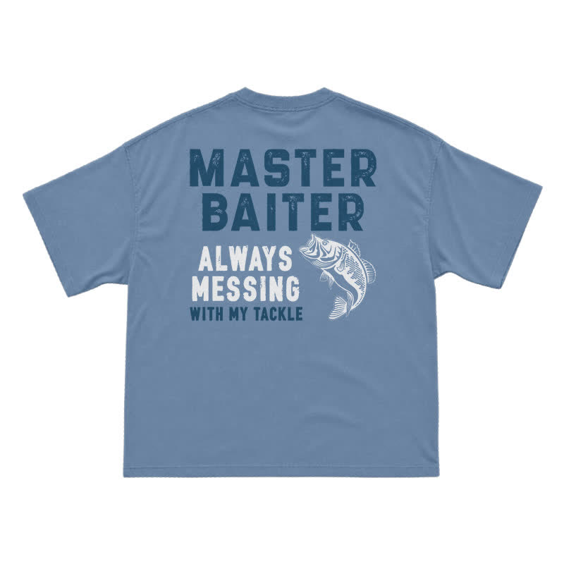 Master Baiter Novelty Back Graphic Relaxed Fit T-Shirt - Dusty Blue - US16-18(2XL) - image 3