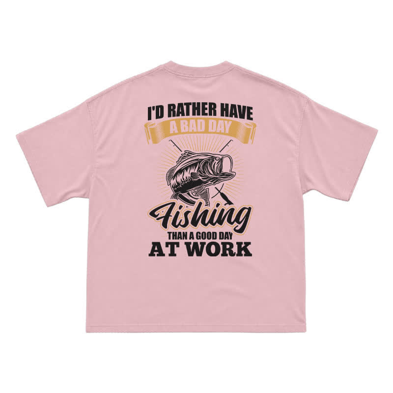 Retro Angler Slogan Back Print Graphic T-Shirt - Pink - US16-18(2XL) - image 6