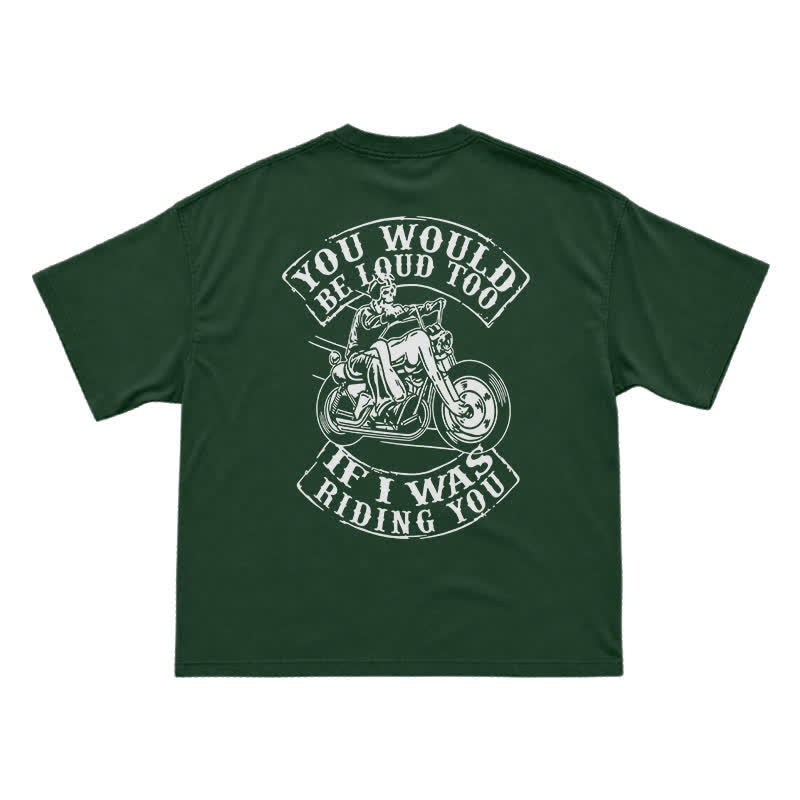 Moto Spirit Oversized Back Print Streetwear T-Shirt - Green - US16-18(2XL) - image 3