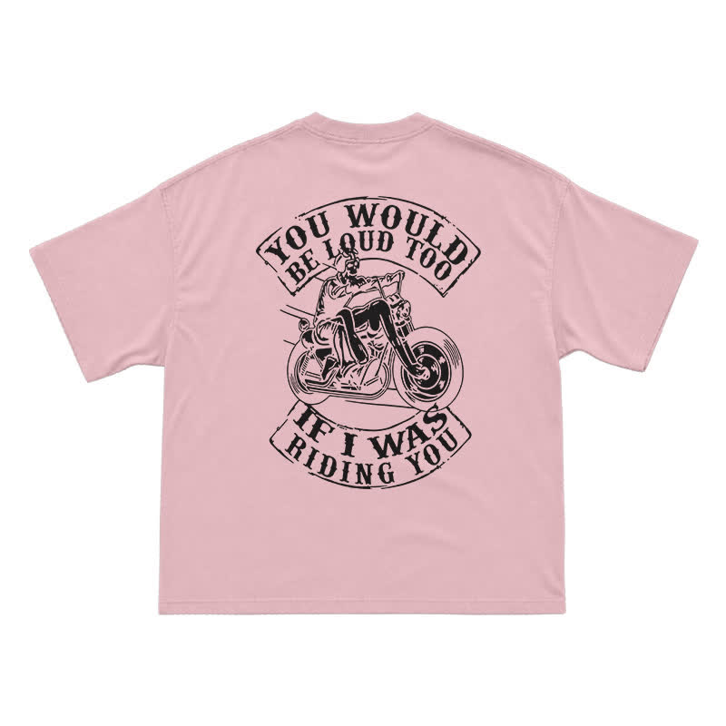 Moto Spirit Oversized Back Print Streetwear T-Shirt - Pink - US16-18(2XL) - image 12