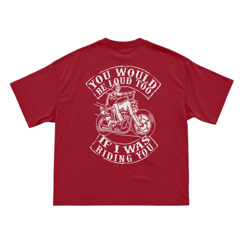 Moto Spirit Oversized Back Print Streetwear T-Shirt - Red - US16-18(2XL) - image 15