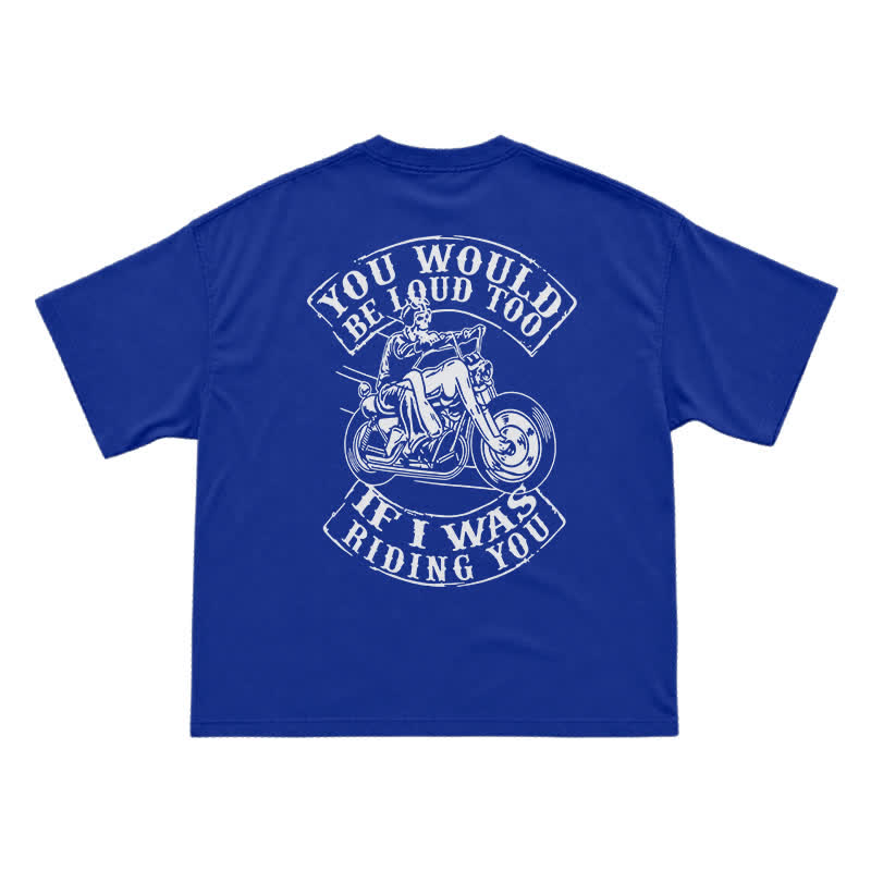 Moto Spirit Oversized Back Print Streetwear T-Shirt - Blue - US16-18(2XL) - image 14