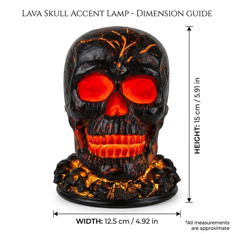 Skull Flame Table Lamp, Molten Rock Skull Light, Haunting LED Desk Lamp, Halloween Gothic Decor, Unique Room Accent, Mystical Atmosphere, Luminous Flame Effect, Led Decoration Lamp, Decorative Atmosphere Light - image 7