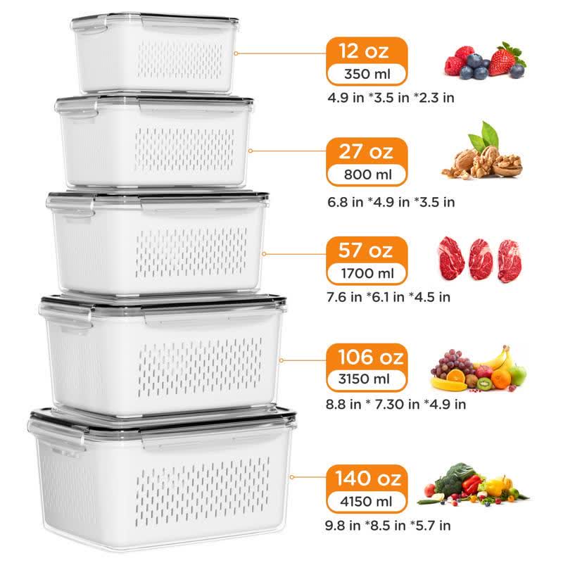 5 Pack Fridge Organizers and Storage - image 2