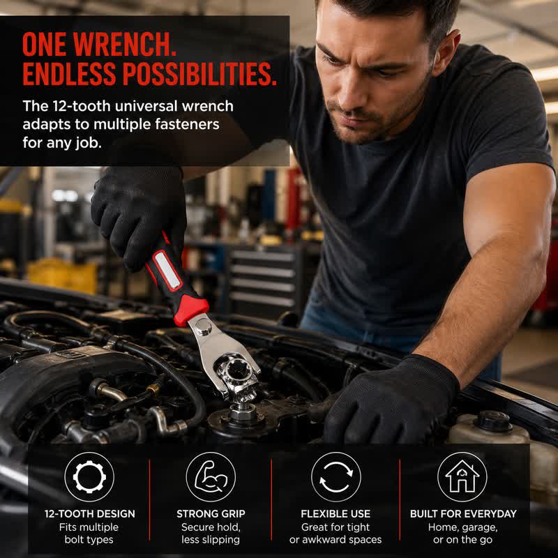 Universal Multi-Function Wrench for Home Repairs – 52-in-1 Double-Ended Socket Tool for Nuts, Bolts & DIY Work - image 2