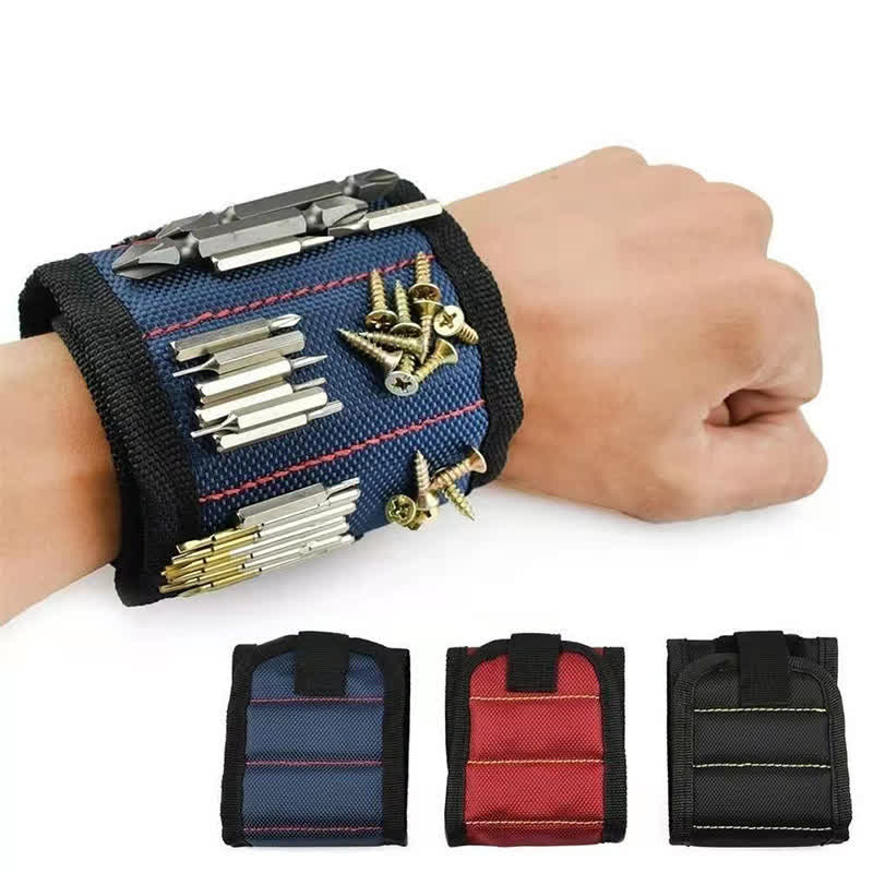 Portable DIY Nylon Wrist Tool, 5-in-1 Magnetic Multifunctional Wristband – Ideal Assistant for Woodworkers, Electricians, Builder, Masons, and Mechanics - image 1