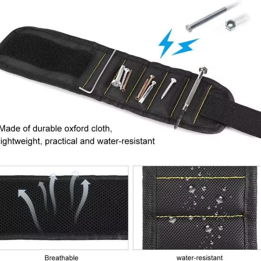 Portable DIY Nylon Wrist Tool, 5-in-1 Magnetic Multifunctional Wristband – Ideal Assistant for Woodworkers, Electricians, Builder, Masons, and Mechanics - image 2