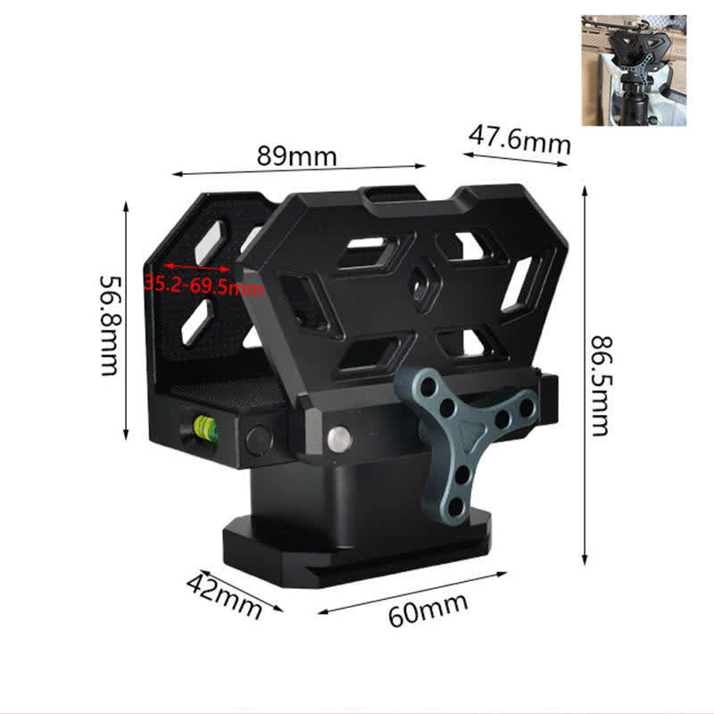 Professional Saddle Clamp Adapter Tripod Bracket Vise Clamp Outdoor Bracket Adapts to3/8 Inch Thread Easy Installation - Fits 3/8" - image 1