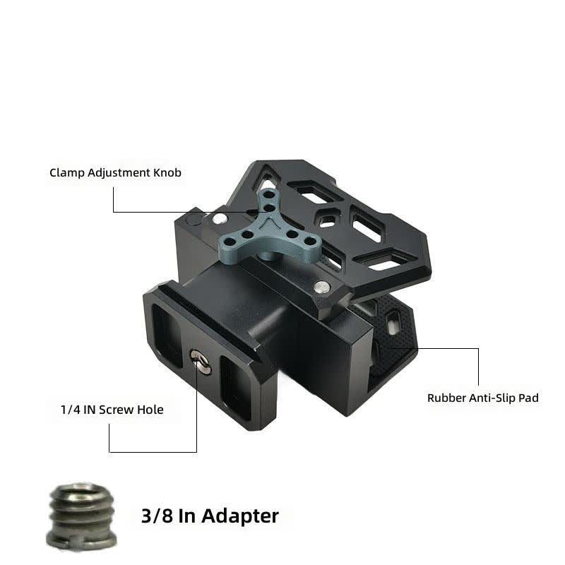Professional Saddle Clamp Adapter Tripod Bracket Vise Clamp Outdoor Bracket Adapts to3/8 Inch Thread Easy Installation - image 2
