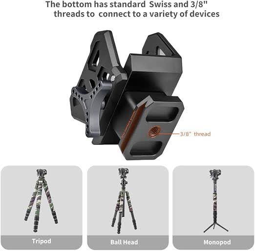 Professional Saddle Clamp Adapter Tripod Bracket Vise Clamp Outdoor Bracket Adapts to3/8 Inch Thread Easy Installation - image 6