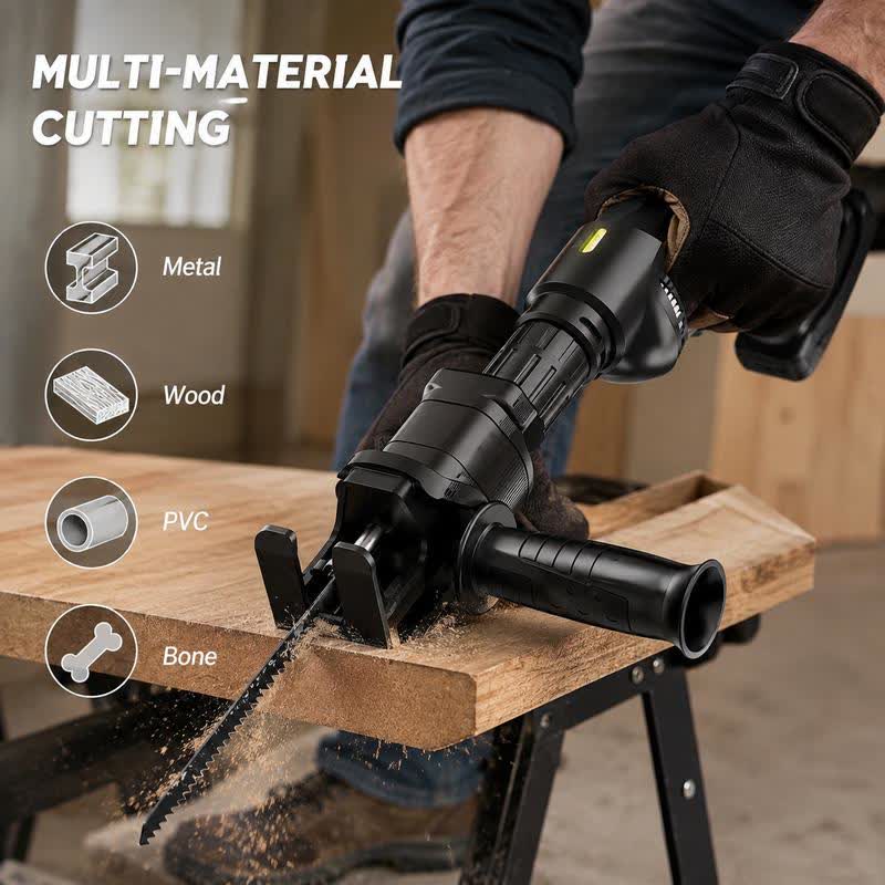 Reciprocating Saw Attachment Cordless Drill Attachment Kit for Wood and Metal and Meat Cutting Scratch Hand - image 3