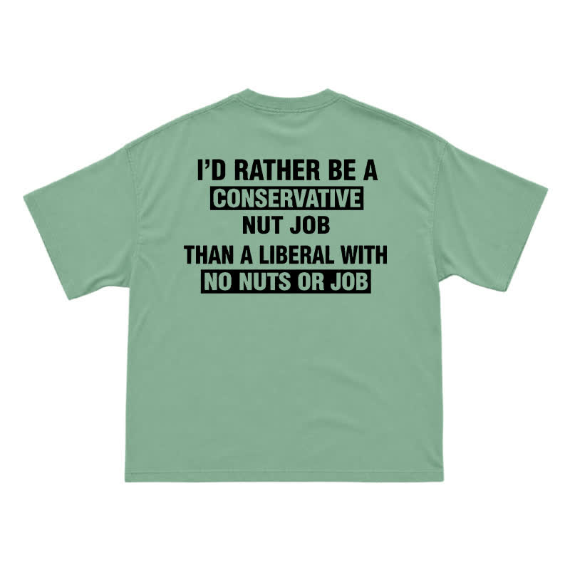 Streetwear Slogan Graphic Boxy Fit Cotton Jersey Tee - Light Green - US16-18(2XL) - image 3