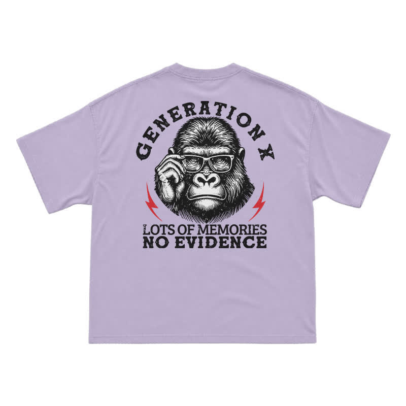 Generation X Lots Of Memories No Evidence Monkey T-shirt - Purple - US16-18(2XL) - image 12