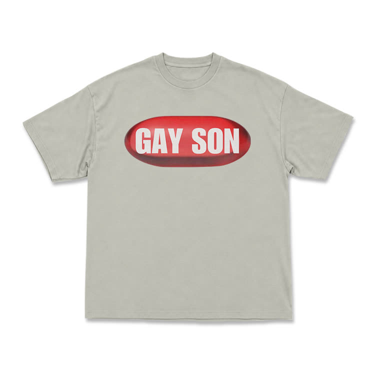 Statement Streetwear Gay Son Graphic T-Shirt - Warm Grey - US16-18(2XL) - image 8