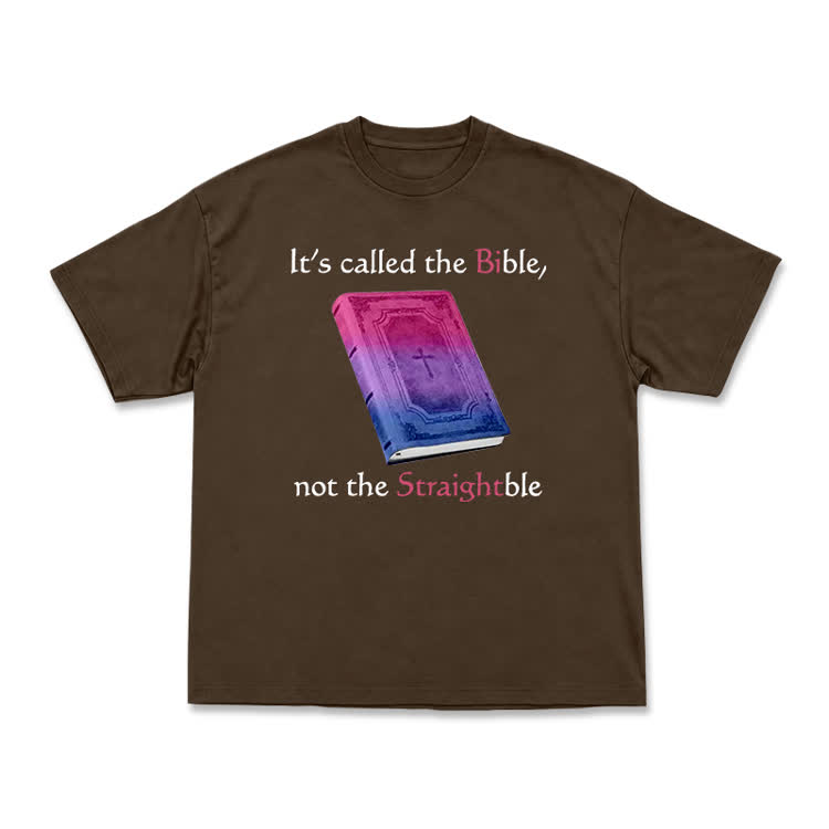 Bold Faith Message Book Print Unisex T-Shirt - Coffee - US16-18(2XL) - image 7