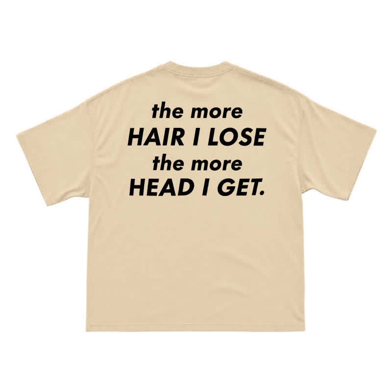 Street Humor Statement Back Print Relaxed Fit Short Sleeve T Shirt - Apricot - US16-18(2XL) - image 11