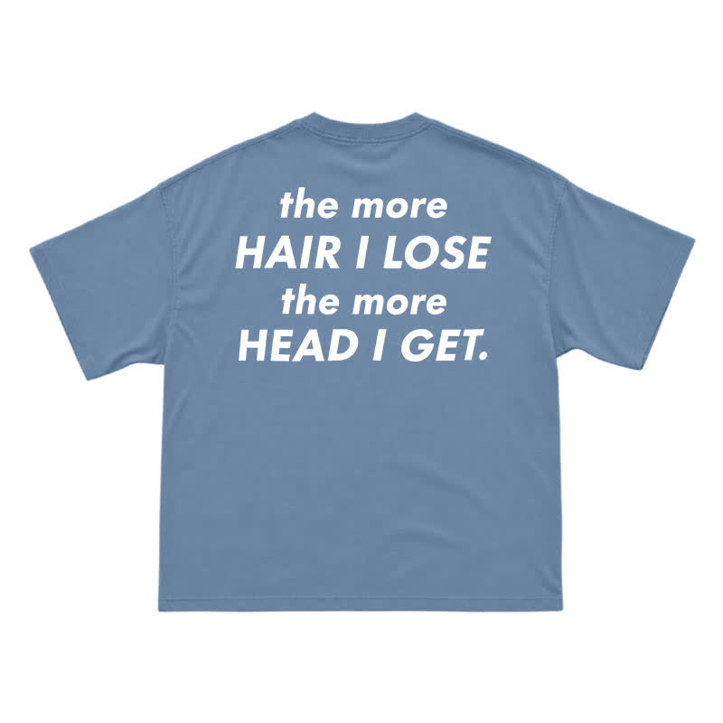 Street Humor Statement Back Print Relaxed Fit Short Sleeve T Shirt - Dusty Blue - US16-18(2XL) - image 7