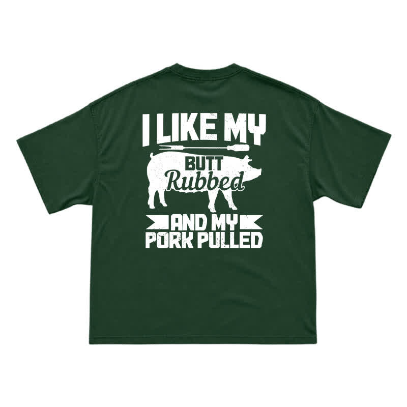 Casual Vintage Pig Silhouette Smoker Party T-Shirt - Green - US16-18(2XL) - image 11