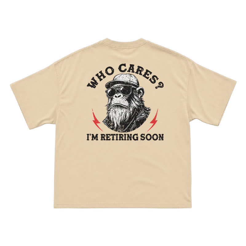 Who Cares? I'm Retiring Soon Funny T-Shirt for Men - Apricot - US16-18(2XL) - image 3
