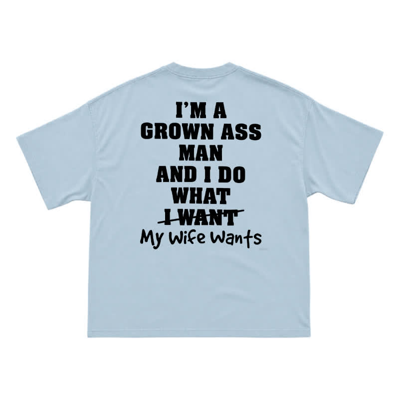 Relaxed Humor Graphic Short Sleeve Back Print T-Shirt - Light Blue - US16-18(2XL) - image 4
