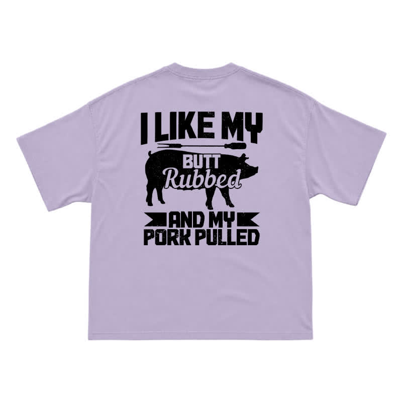 Casual Vintage Pig Silhouette Smoker Party T-Shirt - Purple - US16-18(2XL) - image 10