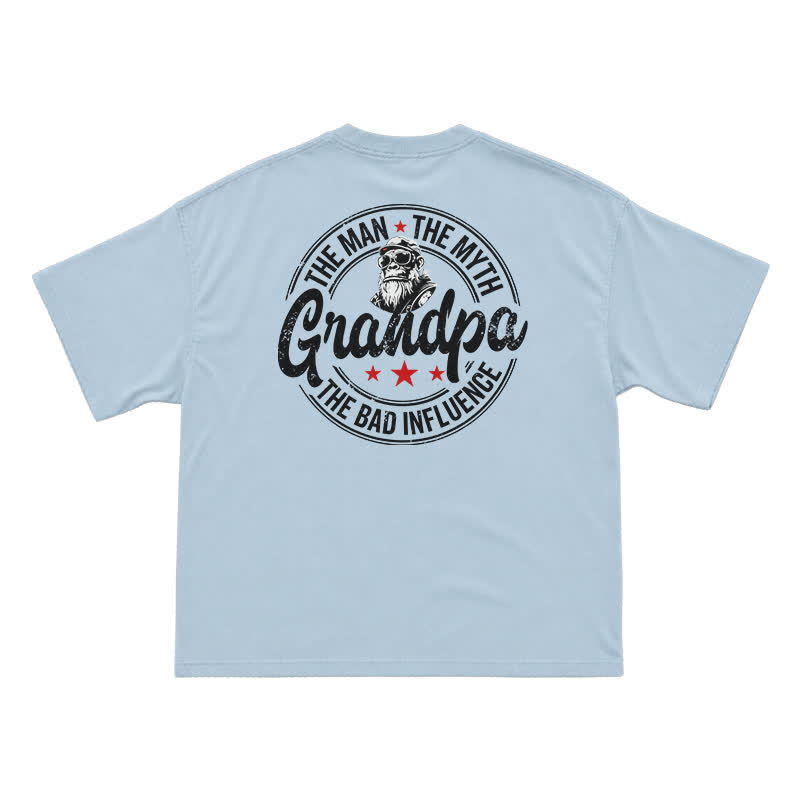 The Man The Myth Grandpa Funny Graphic T-Shirt for Men | Grandpa Humor Tee - Light Blue - US16-18(2XL) - image 8