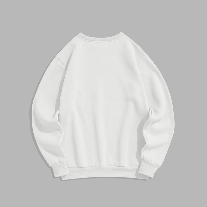 100% Cotton Solid Color Round Neck Casual Fleece Sweatshirt - image 15