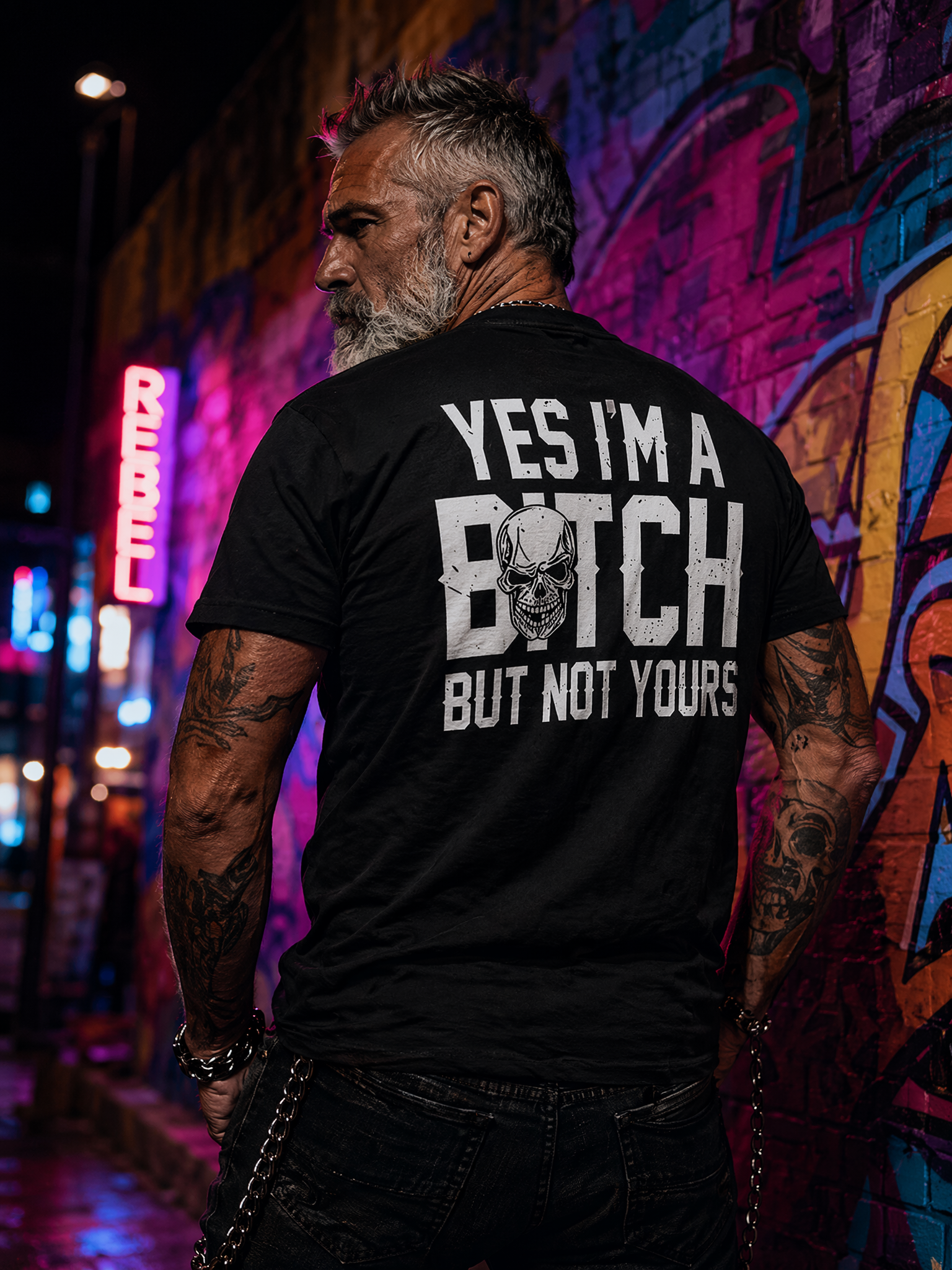 Not Yours Statement Graphic Relaxed Fit Streetwear T-Shirt
