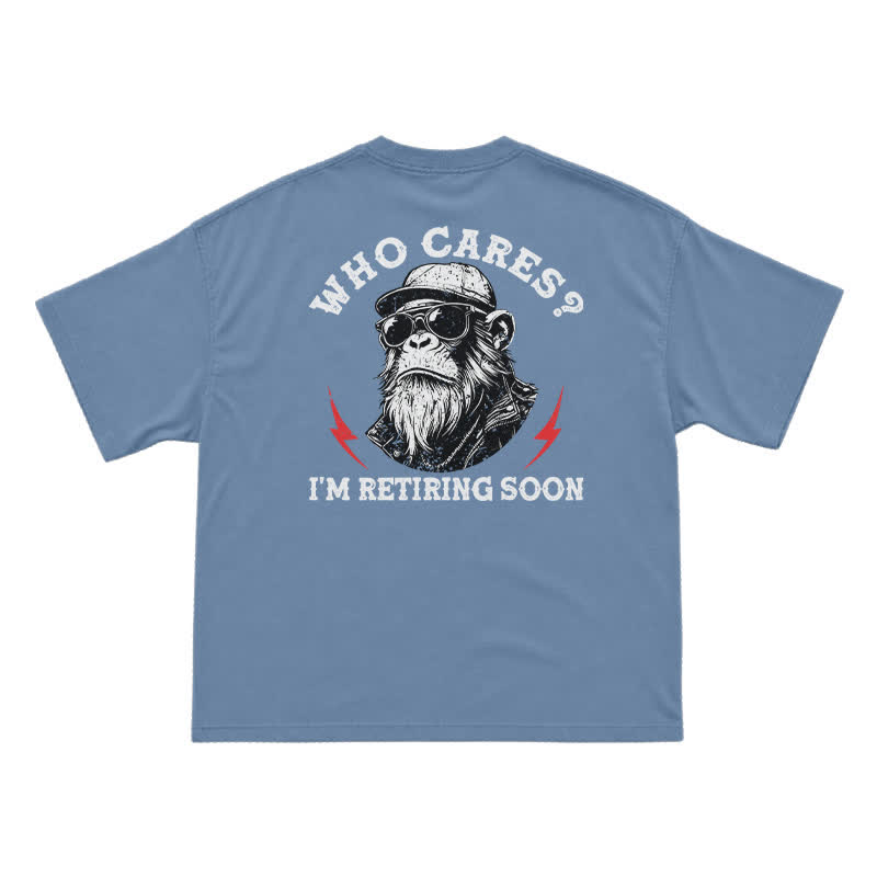 Who Cares? I'm Retiring Soon Funny T-Shirt for Men - Dusty Blue - US16-18(2XL) - image 12