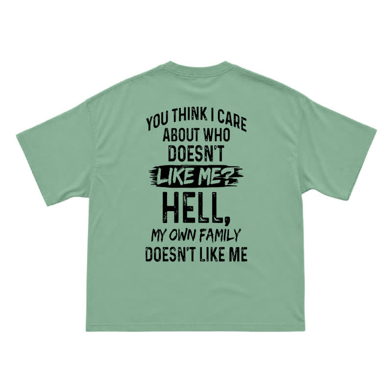 Urban Streetwear Graphic Back Slogan Relaxed Fit T-Shirt - Light Green - US16-18(2XL) - image 6