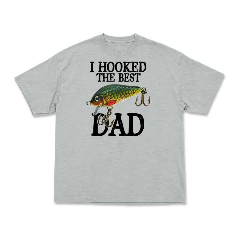 Vintage Inspired Best Dad Fishing Graphic T-Shirt - Grey - US16-18(2XL) - image 13