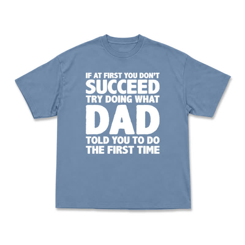 Casual Bold Slogan Graphic Cotton Blend T-Shirt - Dusty Blue - US16-18(2XL) - image 7