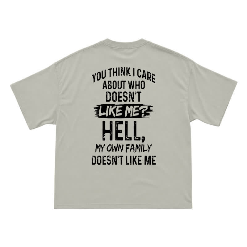 Urban Streetwear Graphic Back Slogan Relaxed Fit T-Shirt - Warm Grey - US16-18(2XL) - image 7