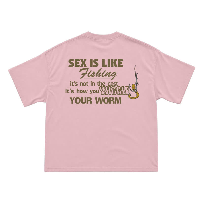Wiggle Your Worm Graphic Oversized Short Sleeve T-Shirt - Pink - US16-18(2XL) - image 8