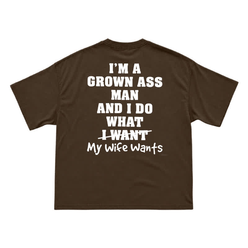 Relaxed Humor Graphic Short Sleeve Back Print T-Shirt - Coffee - US16-18(2XL) - image 14
