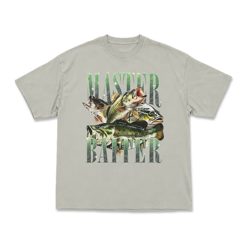 Master Baiter Bass Fishing Fisher T-Shirt - Warm Grey - US16-18(2XL) - image 4