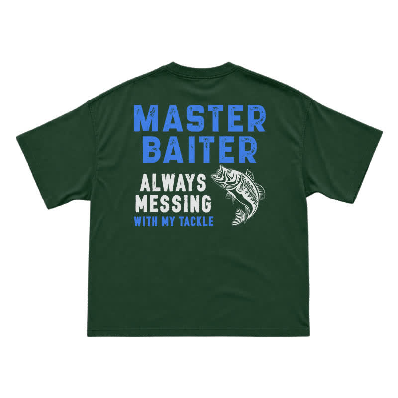 Master Baiter Novelty Back Graphic Relaxed Fit T-Shirt - Green - US16-18(2XL) - image 14