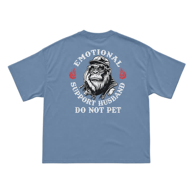 Emotional Support Husband Funny T-Shirt for Men - Dusty Blue - US16-18(2XL) - image 9