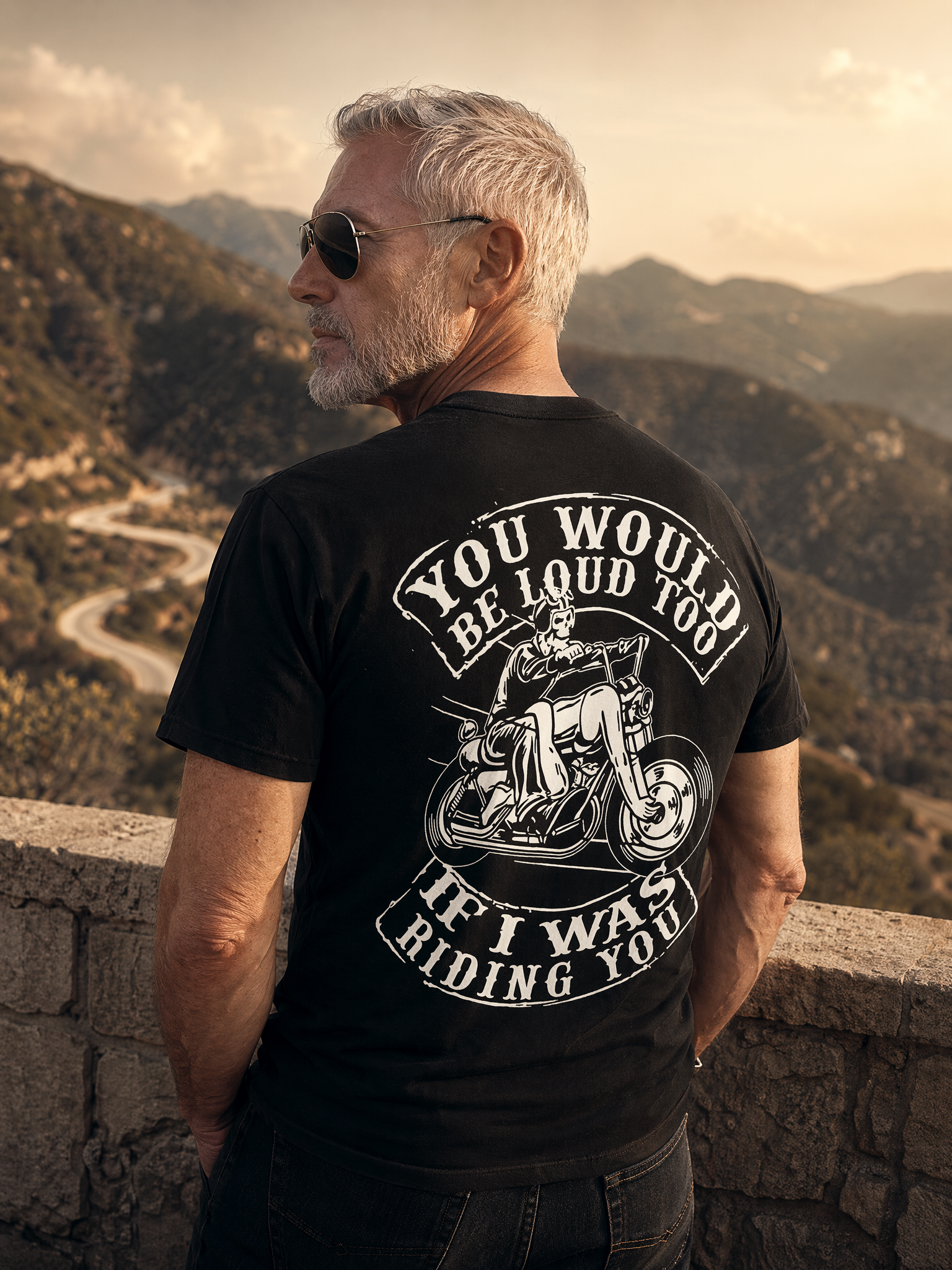 Moto Spirit Oversized Back Print Streetwear T-Shirt